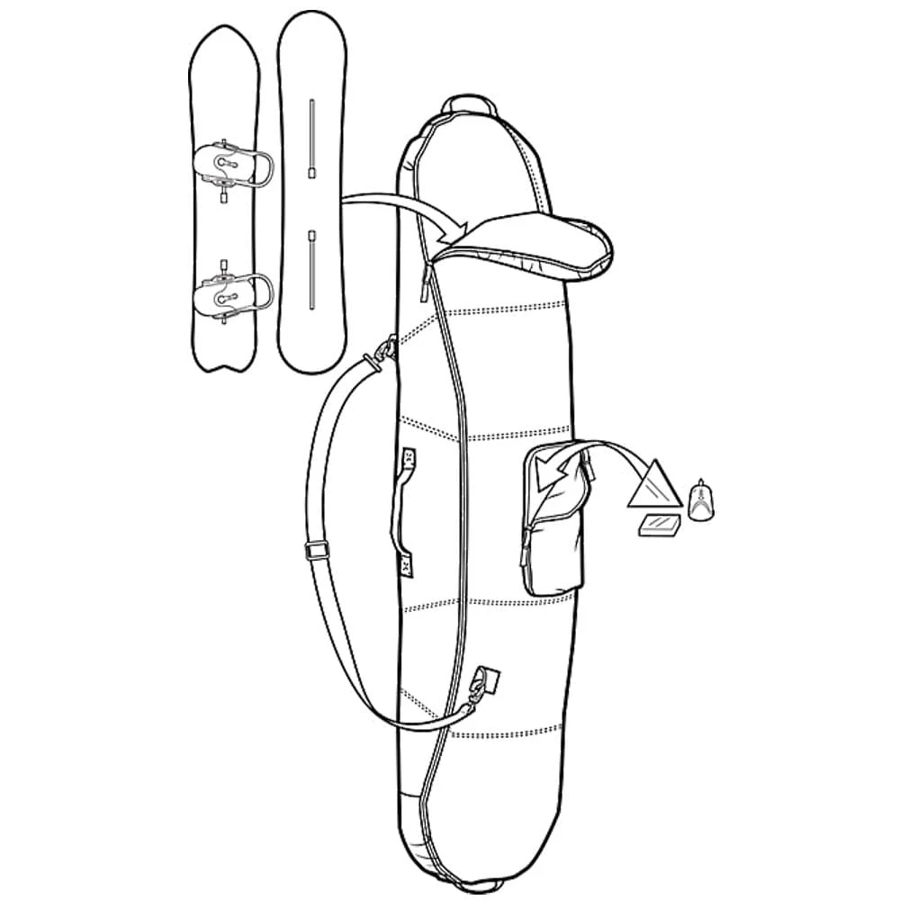 Burton Board Sack Snowboardtasche Storm Camo Print Damen, Herren 7 Burton Board Sack Snowboardtasche Storm Camo Print Damen, Herren – Bild 5